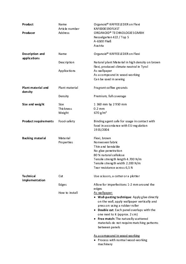 KAF0000190FLXST-Organoid®-KAFFEELEDER-on-flexi_tender-specifications-1.pdf